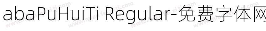abaPuHuiTi Regular字体转换